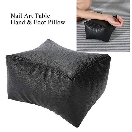 Hand & Foot Rest Pillow for Manicure Pedicure Salon Support Cushion Black