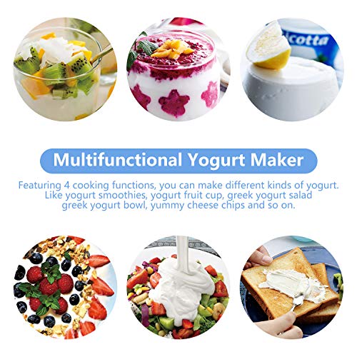 Bear Yogurt Maker Machine with Strainer & Timer Control - 2 x 33.8 oz