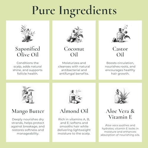 All-Natural Moisturizing Shampoo Bar 3-Pack for Healthy Hair - Supports Strong Hair