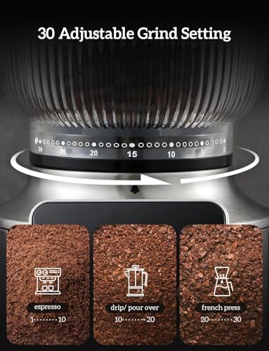 Neretva Stainless Steel Espresso Coffee Grinder with Portafilter Holder - Silver