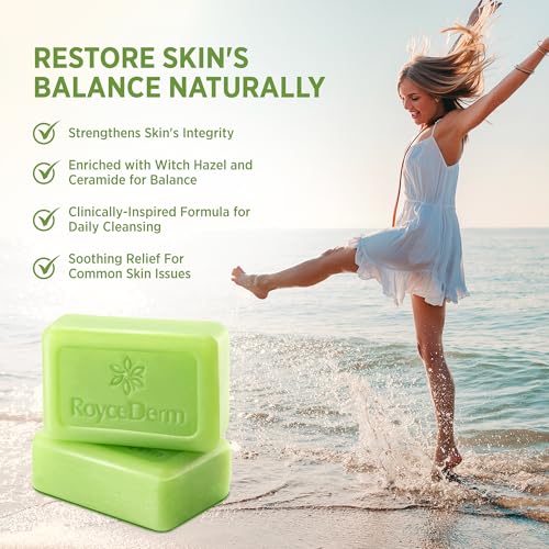 Roycederm Antifungal Bar Soap - Tea tree Oil Soap - Athlete¡¯s Foot Treatment for Jock Itch & Ringworm - Medicated Antifungal Soap with Clotrimazole 1% - Tea Tree Oil Scent, 1 Pack
