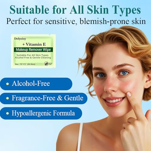 300 Count Makeup Remover Wipes Bulk with Individually Wrapped Travel Size - Gentle & Hypoallergenic