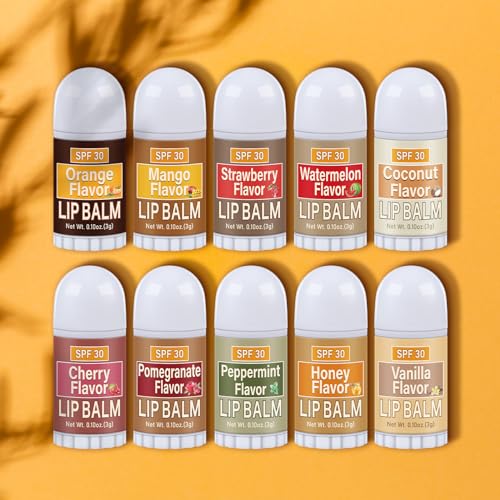 60 Pcs Sunscreen Lip Balm Set SPF 30 Assorted Flavors Bulk Lip Sticks - Variation 60