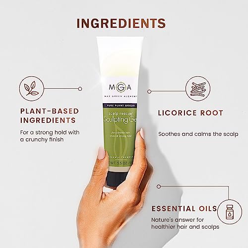 Vegan Strong Hold Hair Gel for Men & Women - Natural, Humidity Resistant, 5.5oz