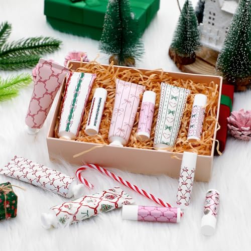 Dansib 36-Pack Christmas Hand Cream & Lip Balm Gift Set - 6 Festive Scents, Travel Size