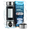 Hydrogen Water Bottle 16.2oz with 6000 PPB Hydrogen Generator - Silver