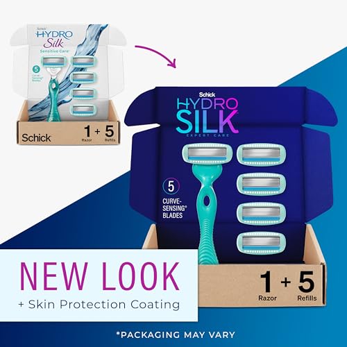 Schick Hydro Silk Trimstyle Bikini Razors with Trimmer |5 Blade for Women, Hair Removal | 1 Handle & 3 Razor Blade Refills & Sensitive Skin Razor for Women With 5 Moisturizing Razor Blade Refills