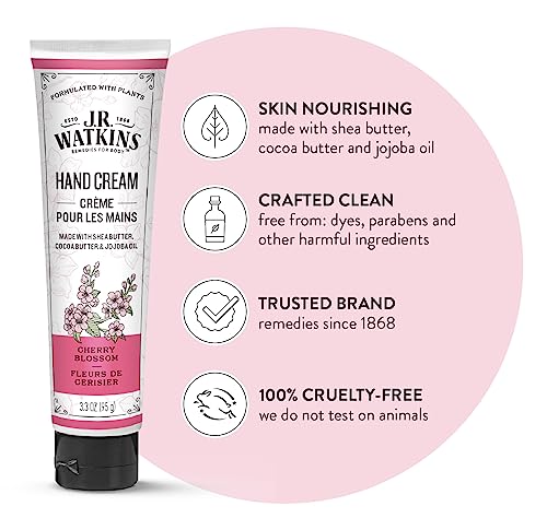 Moisturizing Hand Cream with Cherry Blossom - 3.3oz Pack of 3 - Natural & Nourishing