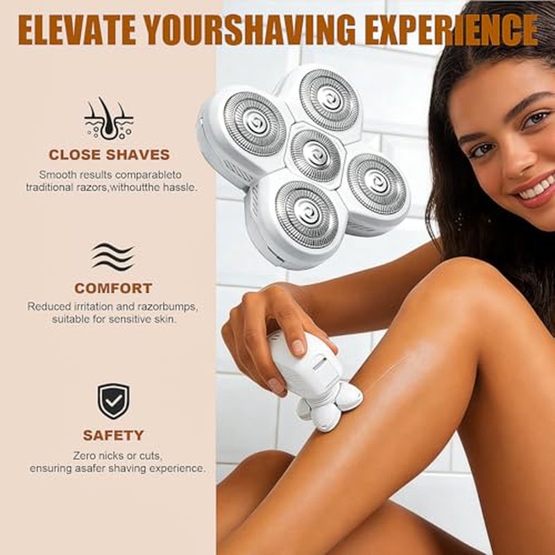 5 Head Shaver Replacement Blade Refills compatible with Freebird Foil Shavers Head for Women (White/3PCS)