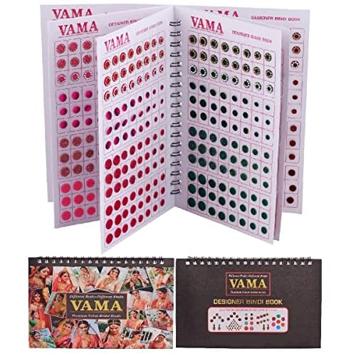 Multicolour Plain Glitter Sparkle Shaded Crystal Diamond Stone Indian Bindi Booklet Sticker for Women (948 Fancy Bindi Book)