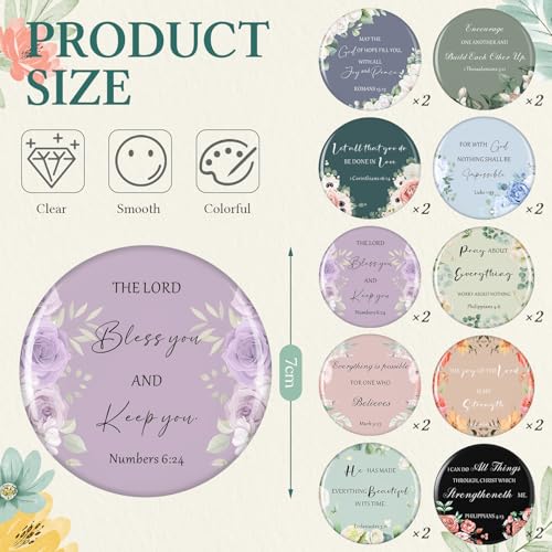 Vintage Christian Gift Set for Women - Religious Gift Bulk with Bible Verse Makeup Bags & Mirrors