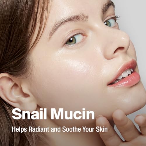 Rejunol Mucin Facial Cream 3.7 fl oz + Vitamin C Serum 1.01 fl oz - Korean Skin Care Set I Snail Mucin & Vitamin E & Hyaluronic Acid Serum for Face I Self Care Items for Women