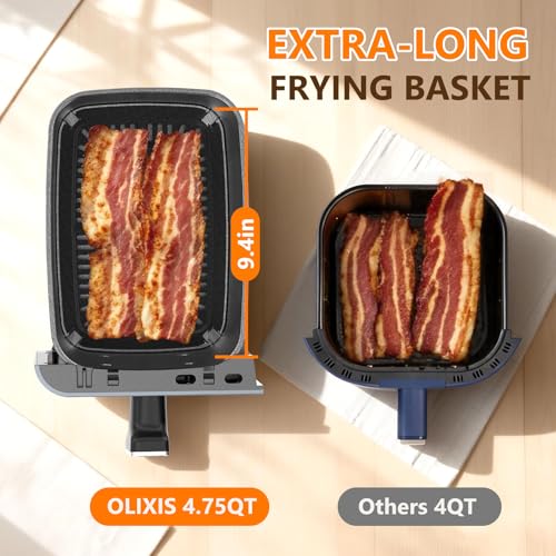 9.5 Quart Dual Basket Air Fryer - Black, 10-in-1 Large Capacity with Presets