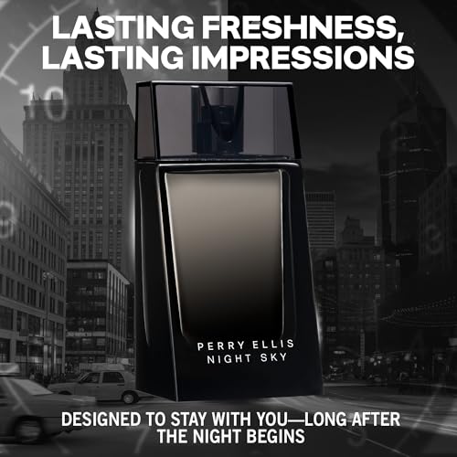 Perry Ellis Night Sky Eau de Toilette for Men 3.4 Fl Oz - Fresh Woody Fragrance