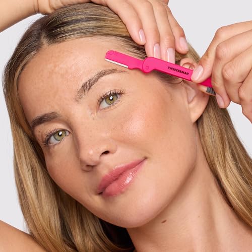 Mini Brow Rescue Kit with Tweezers, Brush & Razor for Eyebrow Grooming