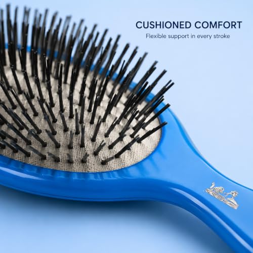 Electric Hair Brush 8-Row Styling Brush for Blow-Drying & Detangling - Blue