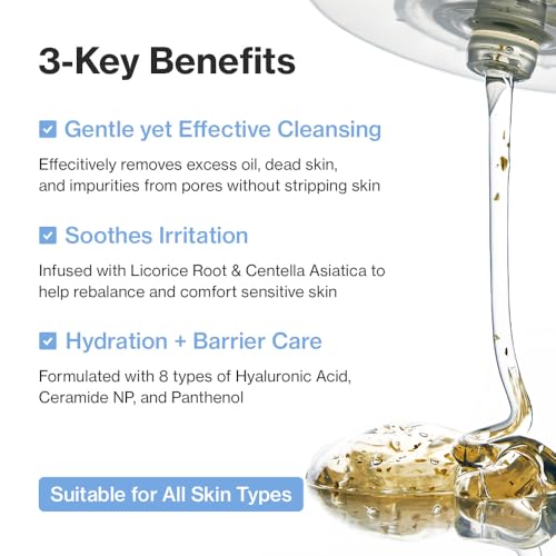 Double Cleansing Duo Set - Gentle Face Wash & Pore Control Oil, Hydrating Korean Skin Care