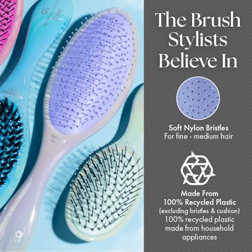Detangling Hair Brush for Wet & Dry Fine to Medium Hair - Opal Purple