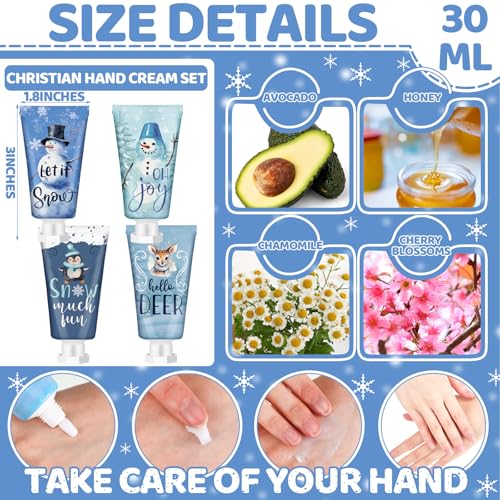 Winter Hand Cream Christmas Hand Cream Gifts Hand Lotion Bulk Gift Set Moisturizing Cracked Hand Care Lotion 1.1 Fl oz Travel Size Dry Skin Xmas Stocking Stuffers Men Women Kids Coworkers (36)