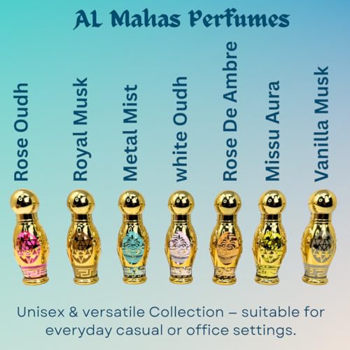 Missu Aura (15 ML (0.51 OZ) Roll-On Perfume Oil Unisex Perfumes | Fresh Citrus & Aquatic Masculine Fragrance with Yuzu, Lemon, Bergamot, Blue Lotus, Musk & Cedar | Alcohol-Free