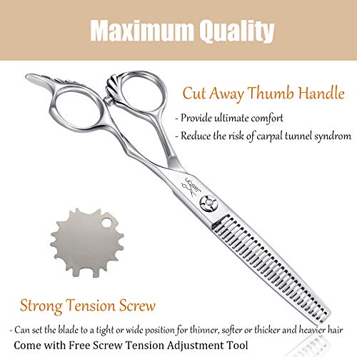 6 Inch Hair Thinning Scissors - Professional Blending Shears with 30 Teeth