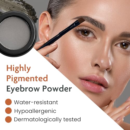 Marie-José Soft Charcoal Eyebrow Powder - Waterproof, Long-Lasting, Vegan Brow Makeup