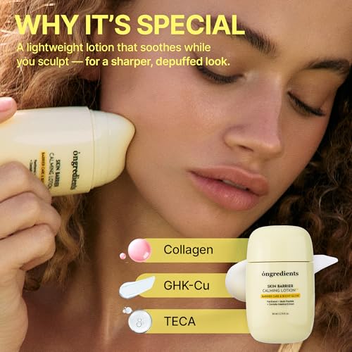ONGREDIENTS Skin Barrier Calming Lotion with GHK-Cu Peptide for Gua Sha & Face Massage 80ml