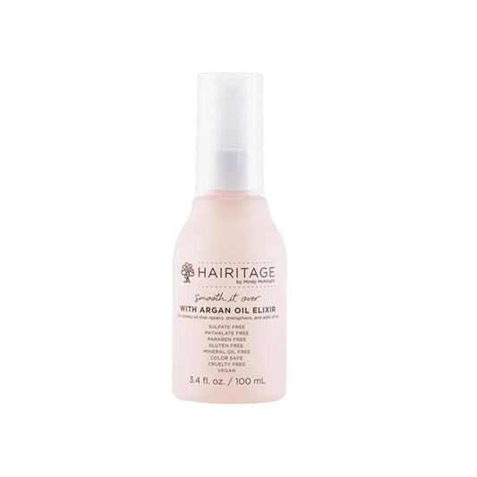Hairitage Argan Oil Hair Oil Spray for Frizzy, Curly + Dry Damaged Hair - Lightweight Hair Oil Conditioner for Women + Men - Styling + Finishing + Control Flyaways - Moisturize + Repair Hair