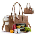 Women's Work Tote Bag with Insulated Lunch Compartment - Fits 15.6 Inch Laptop
