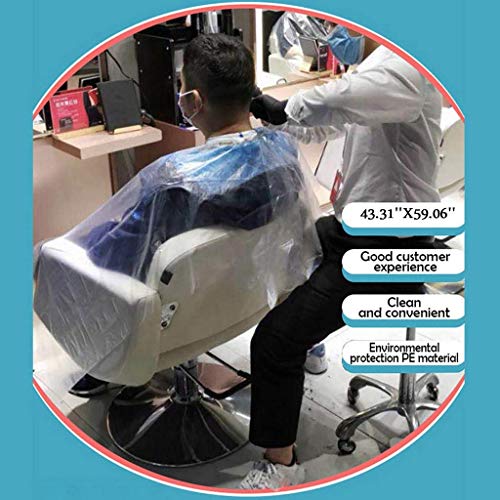 MIHUNTER 100 Pcs Disposable Hair Salon Capes 59 x 43.3 in Pack of 100 for Dye and Hair Coloring
