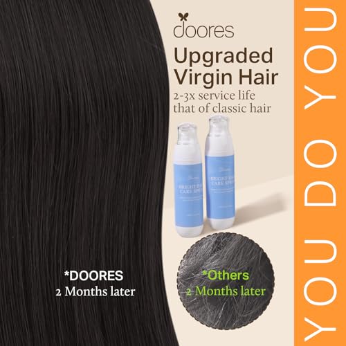 DOORES Micro Link Human Hair Extensions 18 Inch Natural Black - 50g 50 Strands