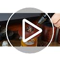 Whiskey Smoker Kit with Torch, 2 Clear Ice Ball Molds & Glasses - Wood Grain Variation