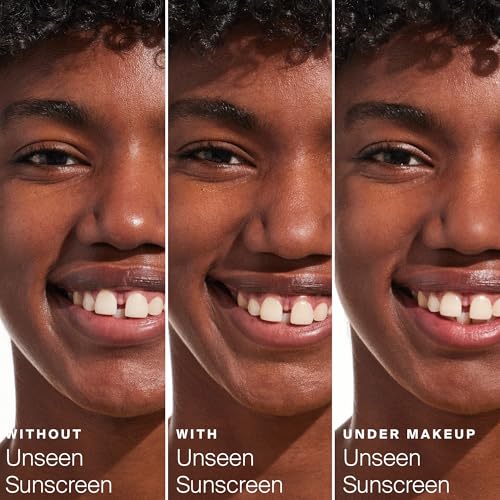 Supergoop! Unseen Sunscreen - SPF 40 - Clear & Invisible Face Sunscreen + Broad Spectrum + Makeup-Gripping Primer - Weightless, Scentless, Oil Free - For All Skin Types & Tones - 0.5 fl oz