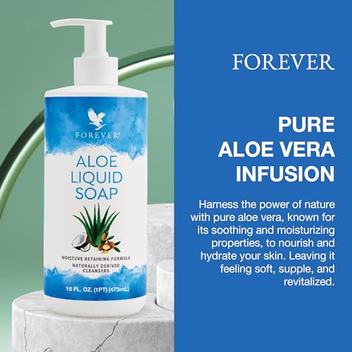 8 Fl Oz Aloe Liquid Soap - Gentle Cleansing Moisturizer with Jojoba & Argan Oil - Vegan & Gluten-Free