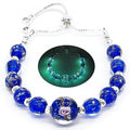 ARTSY Crafts Glow in The Dark Firefly Beads Bracelets Necklaces, Luminous Murano Glass Beads Jewelry Mermaid Crystals Healing Inspirational Bracelet Bangle