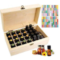 Wooden Essential Oil Organizer Case with Lock, 36 Slots Travel Storage