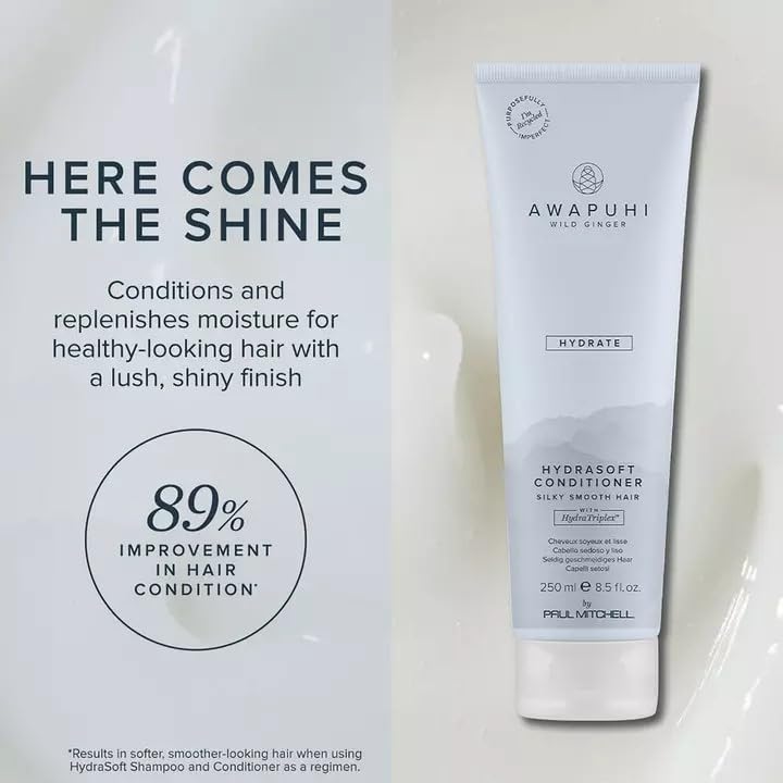 Awapuhi Wild Ginger HydraSoft Conditioner 33.8 Fl Oz - For All Hair Types, Especially Dry & Frizzy