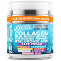 Vital Renew Snail Mucin Collagen Face Cream Daily Moisturizer Retinol Anti Aging Face Cream Niacinamide Peptides Hyaluronic Acid Vitamin C MSM Tripeptides Ceramides Licorice Arginine Aloe Vera