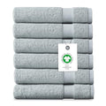 Delara Organic Cotton Luxuriously Plush Washcloths Pack of 6 | GOTS & Oeko-TEX Certified | Premium Quality Face Towels | Feather Touch Technology|650 GSM Long Staple|Soft, Quick Dry & Ultra-Absorbent