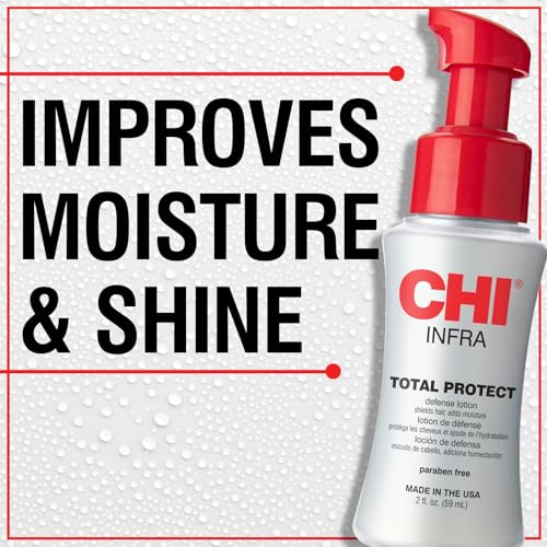 CHI Total Protect Defense Lotion, Lightweight Lotion For Locking In Moisture & Protecting Hair From Heat, Sulfate, Paraben, & Cruelty-Free, 2 Oz