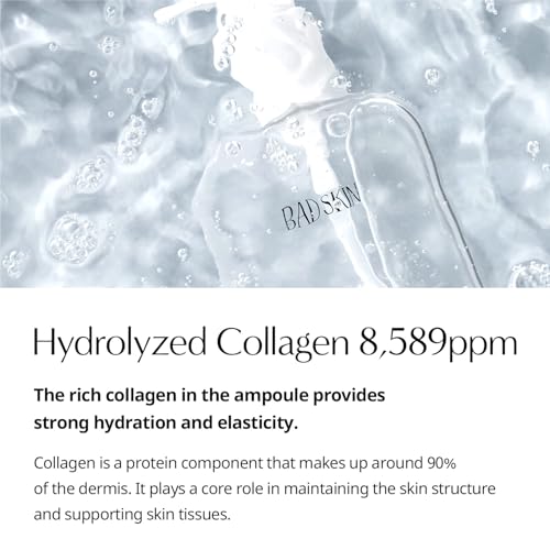 BadSkin Collagen Bomb Hydrating Ampoule 400ml – Korean Sensitive & Dry Skin Care - 13.5 Fl Oz Pack of 1
