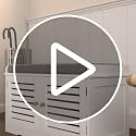White Shoe Storage Bench with Padded Seat & 2 Doors - Modern Entryway Furniture