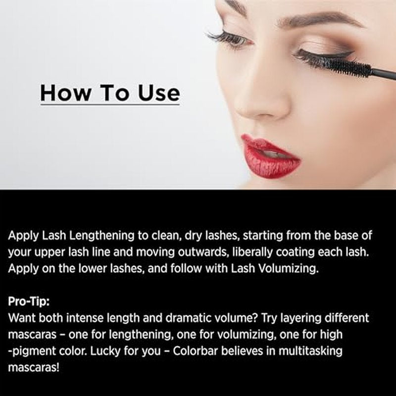 Colorbar Lash Illusion Mascara Duo - Lash Lengthening and Volumizing Mascara - Clump-Free, Crease-Proof, and Non-Flaking - Black - 0.27 oz