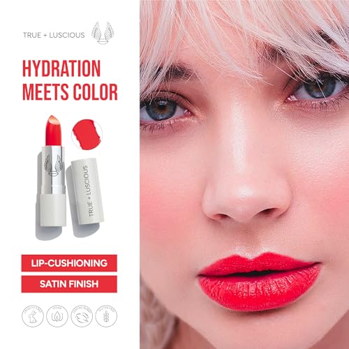 Lipstick - True + Luscious Super Moisture Satin Lipstick in Orange Punch - Hydrating & Cruelty-Free