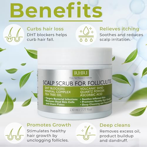 Pre Shampoo Scrub for Folliculitis Dandruff Psoriasis Scalp Care - Anti Fungal