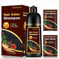 Msktasy Blonde Brown 3-in-1 Hair Dye Shampoo for Gray Coverage, Nourishing Color for Women & Men
