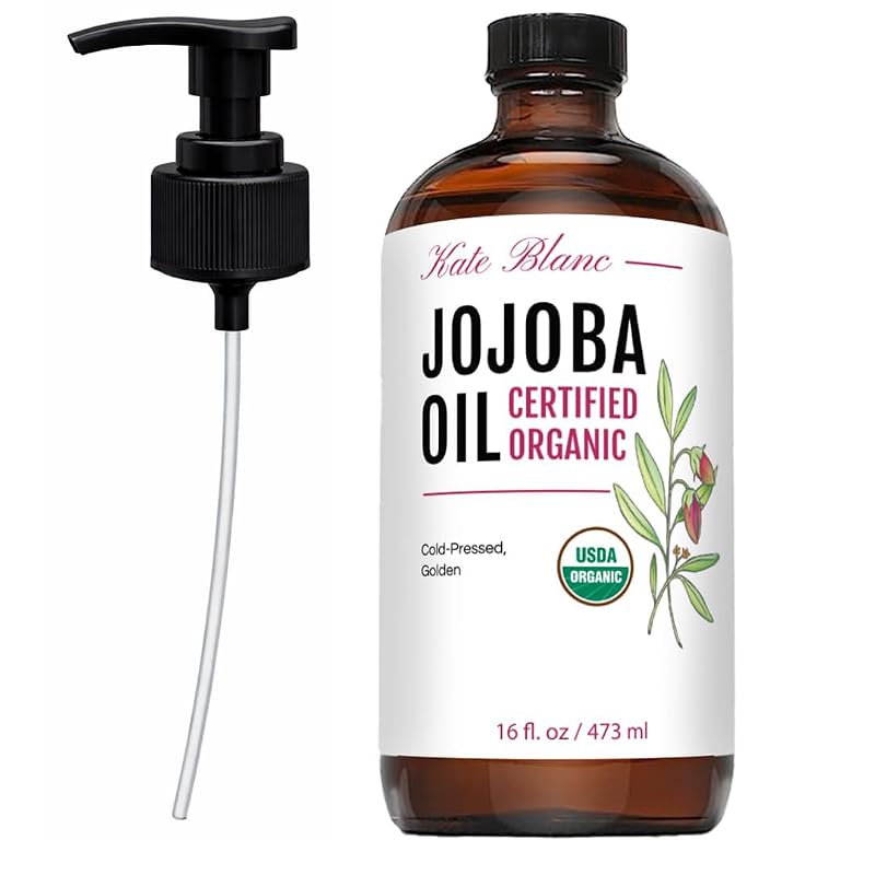 Organic Jojoba Oil for Hair, Skin & Face - 16 Fl Oz with Pump (Variation: 16 Fl Oz, Pack of 1)