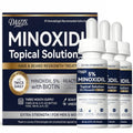 Minoxidil Hair & Beard Growth Serum - 3 Pack Dropper 3pcs - Unisex, 5%, 6 Fl Oz