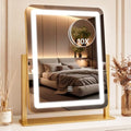 CraftCraze 15x13 Inch Dimmable LED Lighted Makeup Mirror with 3 Color Modes
