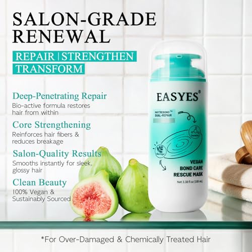Vegan Bond Repair Hair Mask - Deep Conditioner with Peptides & Amino Acids for Damaged Hair